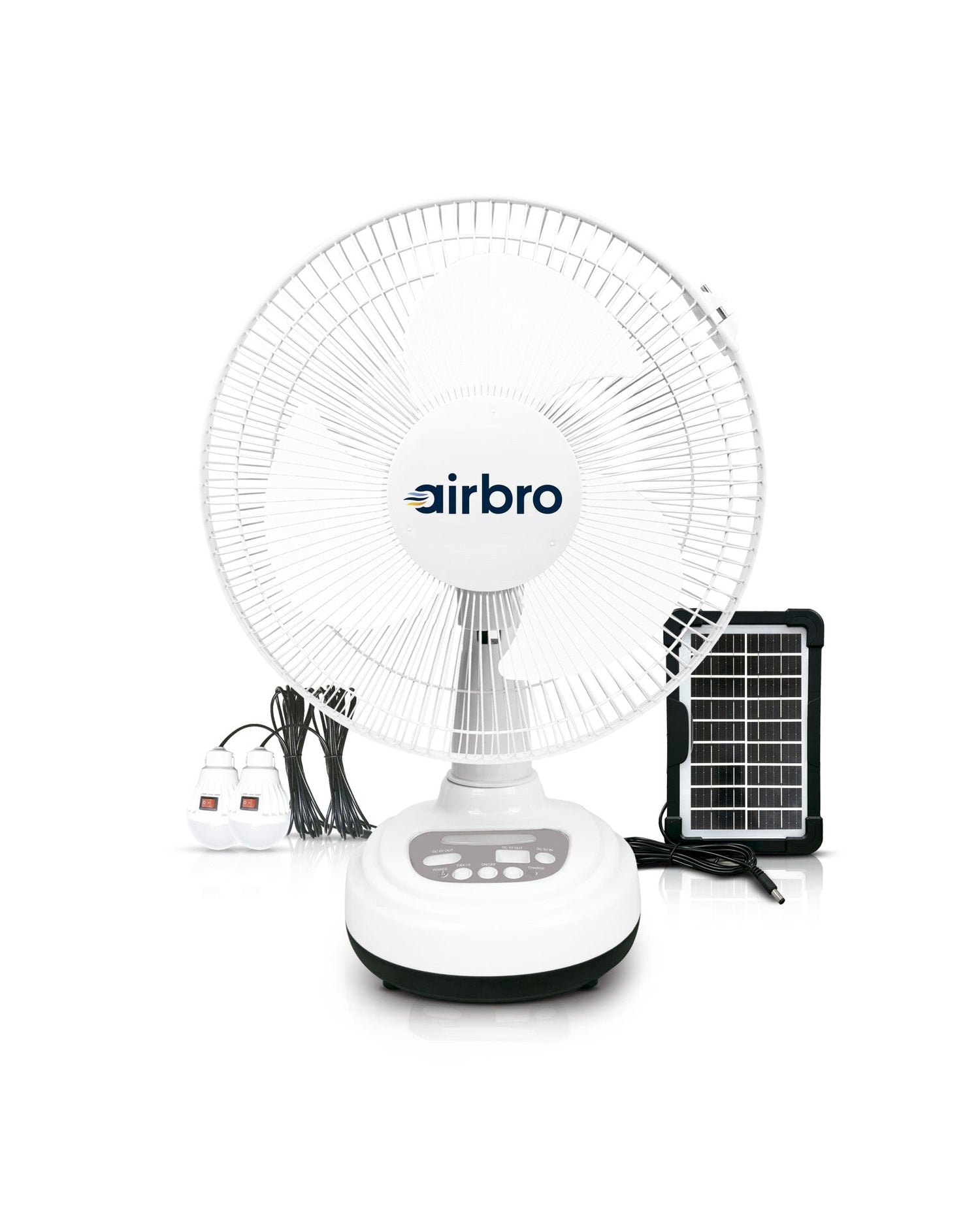 Rechargeable 12” Fan – Solar Charging + Night Light - Top ElectrosFan