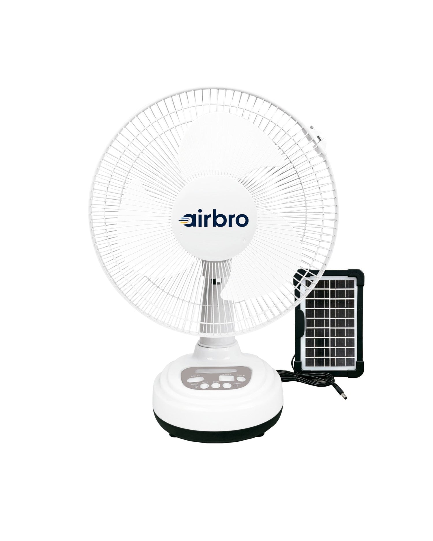 Rechargeable 12” Fan – Solar Charging + Night Light - Top ElectrosFan