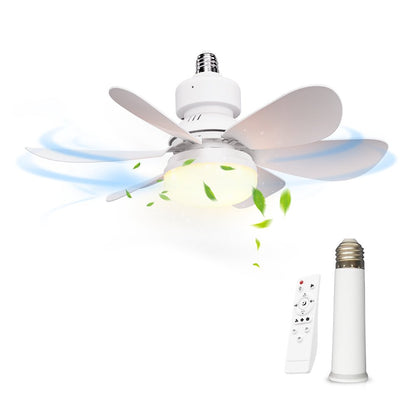 Socket Fan Light w/ Remote – 3 - Speed Fan, Color Changing Light, Ultra Quiet, Sleep Timer | E26 Base, No Wiring Needed - Top ElectrosFanFLA - 21