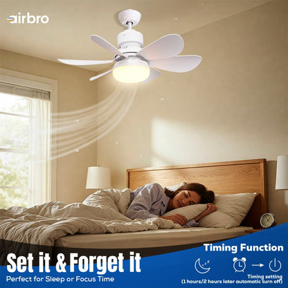 Socket Fan Light w/ Remote – 3 - Speed Fan, Color Changing Light, Ultra Quiet, Sleep Timer | E26 Base, No Wiring Needed - Top ElectrosFanFLA - 21