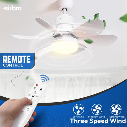 Socket Fan Light w/ Remote – 3 - Speed Fan, Color Changing Light, Ultra Quiet, Sleep Timer | E26 Base, No Wiring Needed - Top ElectrosFanFLA - 21