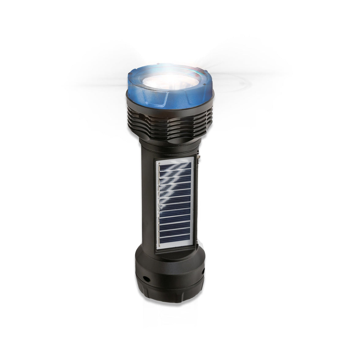 Solar Rechargeable Emergency Flashlight with Bluetooth & FM Radio - 3 Colors Available - Top ElectrosFSL - 200 Blue810059432246