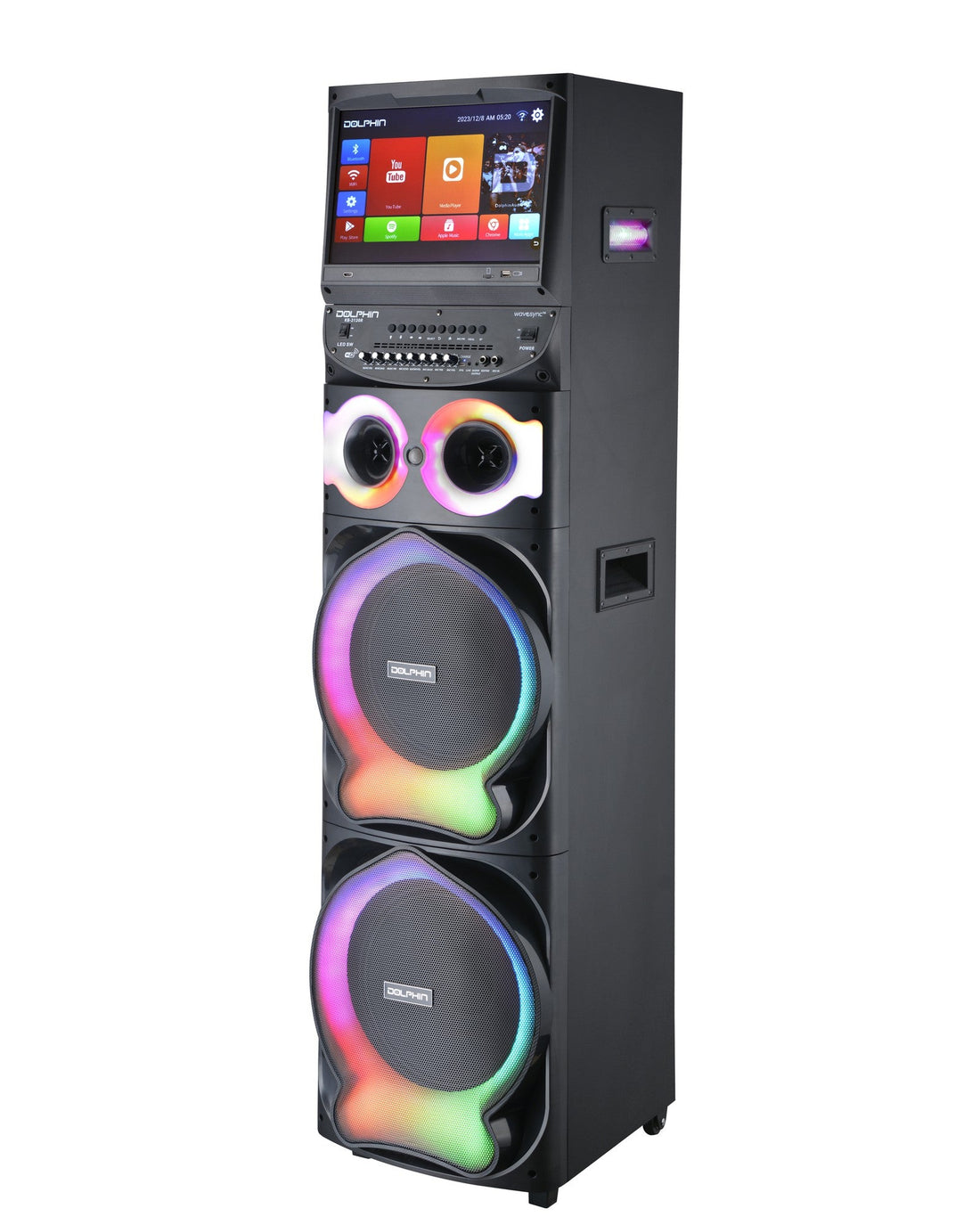 XL-2120 Dual 12" Rechargeable Karaoke Speaker with 15.4" Android Tablet & LED Lights - Top ElectrosKaraoke SystemXL-2120810059431621