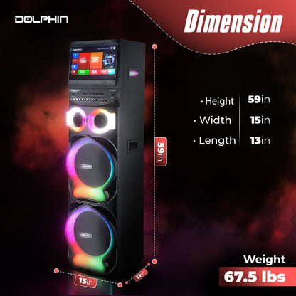 XL - 2120 Dual 12&quot; Rechargeable Karaoke Speaker with 15.4&quot; Android Tablet &amp; LED Lights - Top ElectrosKaraoke SystemXL - 2120810059431621