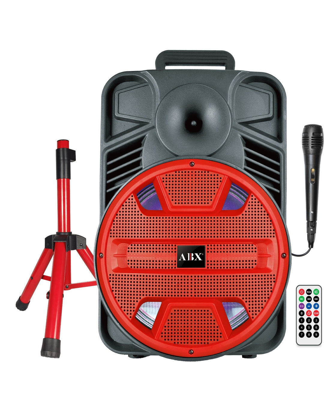 Audiobox ABX-121S 12&quot; PA, Karaoke Speaker with Stand and Microphone - Top ElectrosSpeakersABX-121S RED810059431171