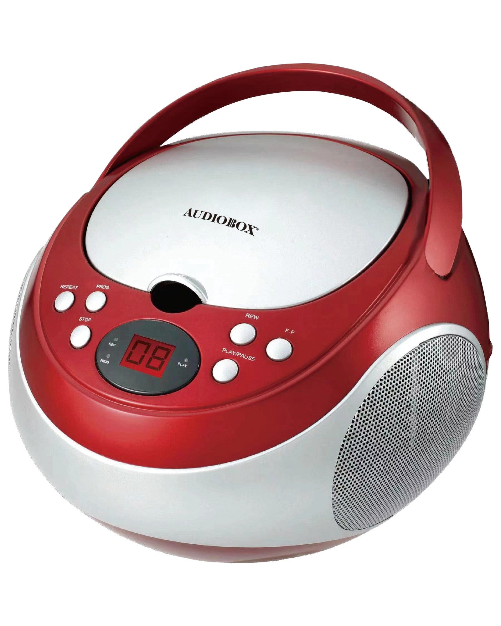 Audiobox CDX-100 Portable CD Player with AM/FM Stereo Radio - Top ElectrosCD PlayerCDX-100 - RED