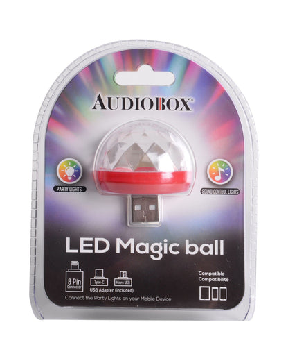 Audiobox PLX-10 LED USB Light Magic Ball for Small Disco Party - Top ElectrosMagic BallPLX-10 RED810059430891