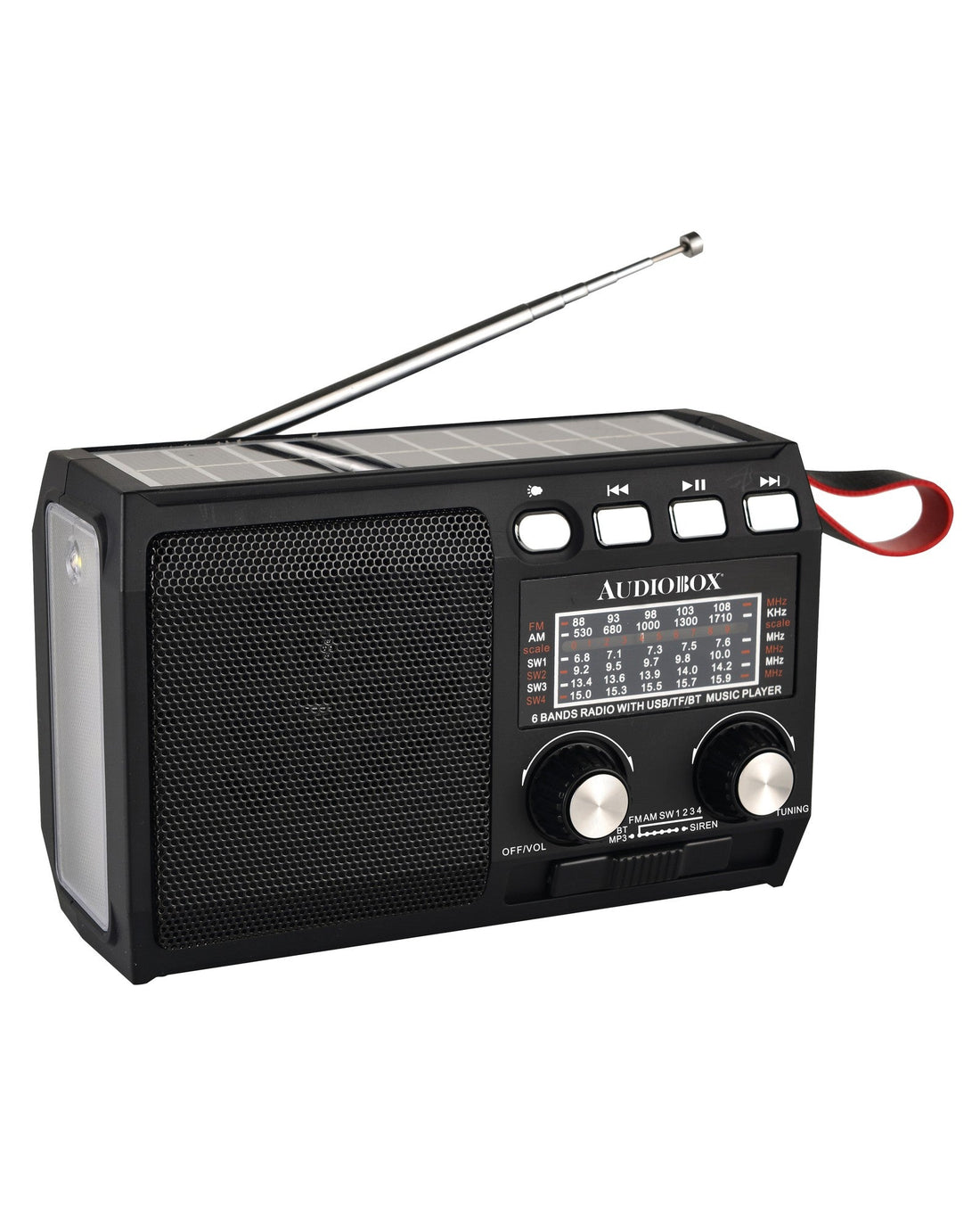 Audiobox RX-120BT Solar Powered Radio with Hand Crank - Top ElectrosRadioRX-120BT810059431027