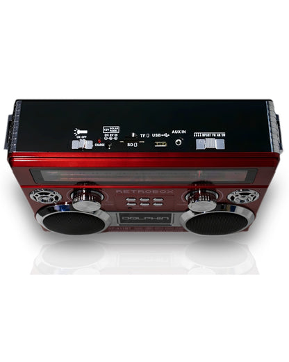 Audiobox SP-411BT RETROBOX™ Portable Bluetooth Radio - Top ElectrosSpeakersSP-411BT RED682055447278