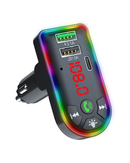 Audiobox TR-20 Bluetooth FM Transmitter with LED Lights - Top ElectrosRadioTR-20810059431133