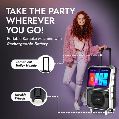 Dolphin KB-85R Portable Karaoke Machine with Touchscreen &amp; Wireless Microphone - Top ElectrosKaraoke SystemKB-85R810059431782