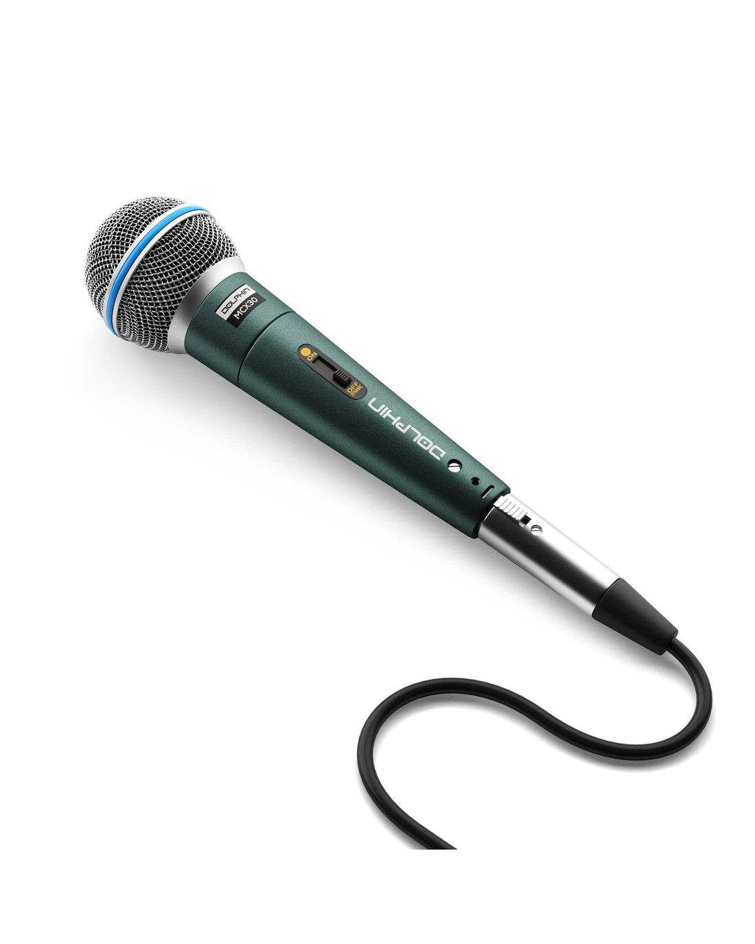 Dolphin MCX30 Karaoke Microphone, Handheld Dynamic Vocal Microphone for Speaker, Detachable 14ft XLR Cable, Mic Stand Clip, and Carry Case - Top ElectrosMicrophonesMCX30810059430235