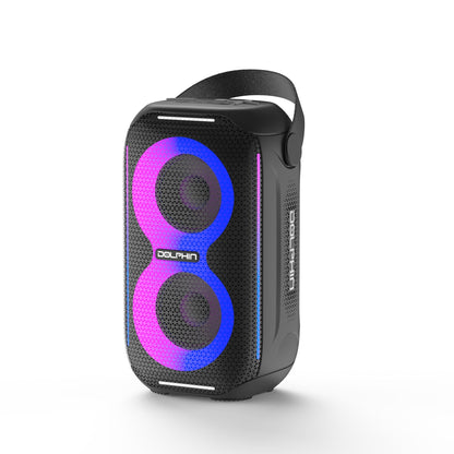 Dolphin New S20 Waterproof Portable Party Speaker - Compact Design, HD Lightshow, Perfect for Beach, Pools, Showers, Camping, All Outdoors - Top ElectrosSpeakersS20-Black810059431546