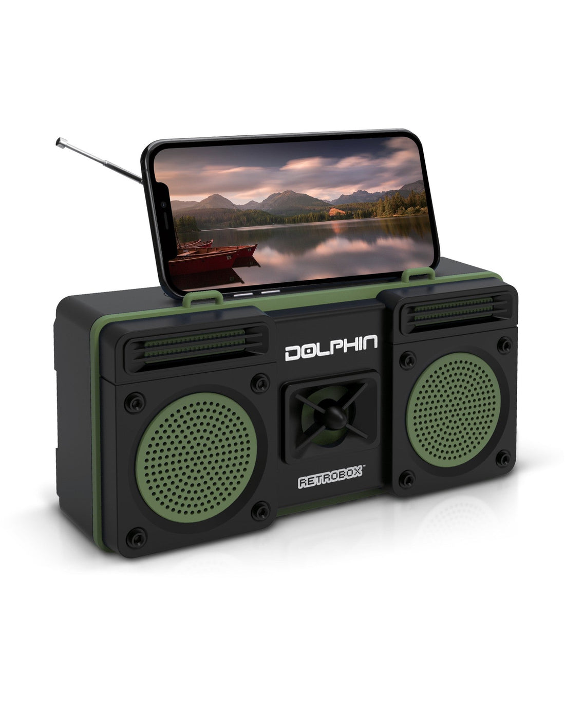 Dolphin RTX-20 Retrobox™ Portable Bluetooth Radio Choose from Colors - Top ElectrosRadioRTX-20 GREEN810059430921