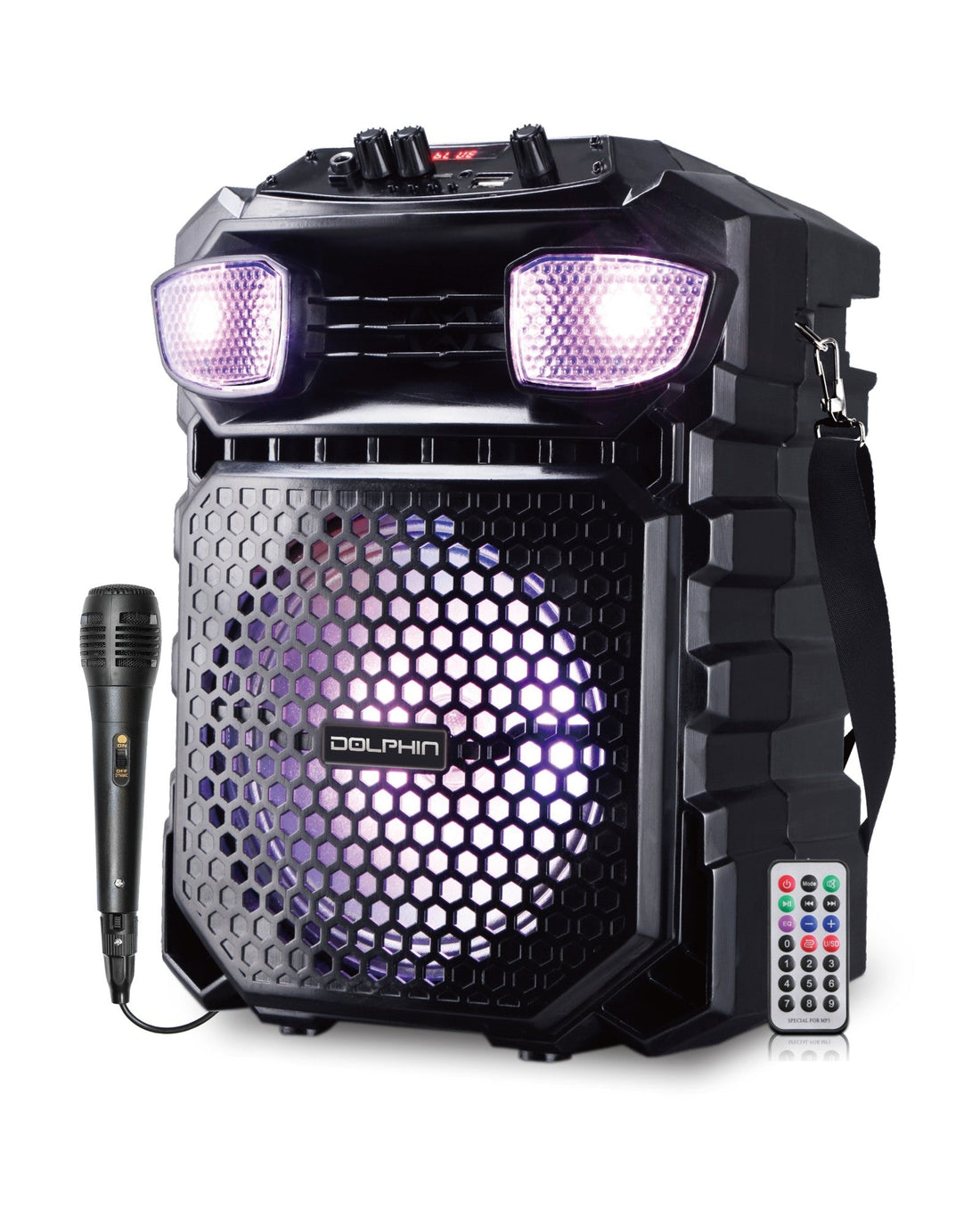 Dolphin SP-811RBT 8&quot; Party Speaker with Lights - Top ElectrosSpeakersSP-811RBT810059430082